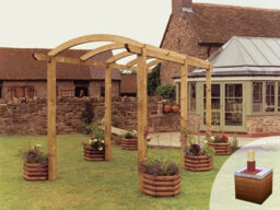 Edecks Colonnade Wooden Garden Pergola (W 1800mm X D 4800mm) With Bolt Down Anchors (2.7M) - thumbnail 4