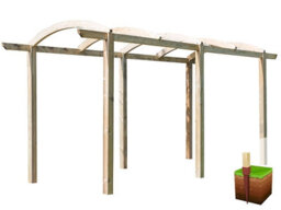 Edecks Colonnade Wooden Garden Pergola (W 1800mm X D 4800mm) With Bolt Down Anchors (2.7M) - thumbnail 3