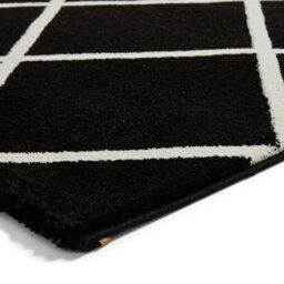 Black White Modern Geometric Easy To Clean Rug For Dining Room-120Cm X 170Cm - thumbnail 6