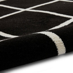 Black White Modern Geometric Easy To Clean Rug For Dining Room-120Cm X 170Cm - thumbnail 7