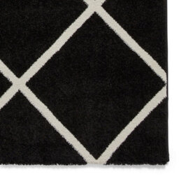 Black White Modern Geometric Easy To Clean Rug For Dining Room-120Cm X 170Cm - thumbnail 5