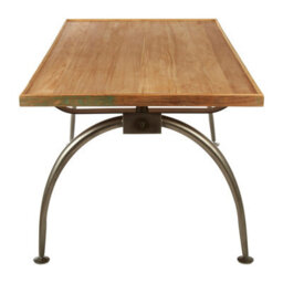 Orsina Modern Design Gold Finish Dining Table, Industrial Small Dining Table, Durable Kitchen Table For Dinner - thumbnail 3
