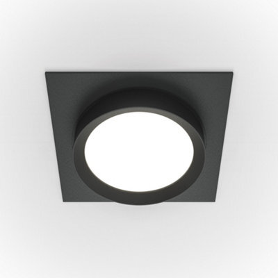 Luminosa Lighting Luminosa Maytoni Hoop Square Recessed Downlight Black Gx53 - image 1