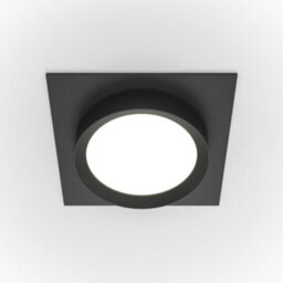 Luminosa Lighting Luminosa Maytoni Hoop Square Recessed Downlight Black Gx53 - thumbnail 1