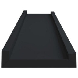 Berkfield Picture Frame Ledge Shelves 2 Pcs Black 40X9X3 Cm Mdf - thumbnail 5