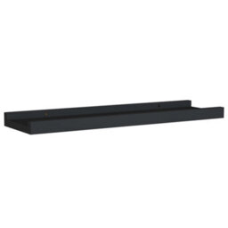 Berkfield Picture Frame Ledge Shelves 2 Pcs Black 40X9X3 Cm Mdf - thumbnail 3