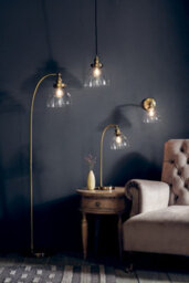 Anson Lighting Pampa Wall Light Finished In Antique Brass Plate And Clear Glass - thumbnail 8