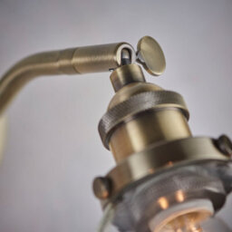 Anson Lighting Pampa Wall Light Finished In Antique Brass Plate And Clear Glass - thumbnail 4