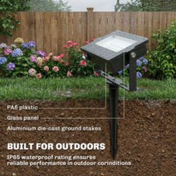 Outsunny 32W Led Floodlights, Outdoor Flood Light With Uk Plug, Black - thumbnail 9