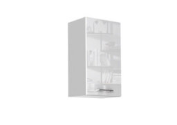 Impact Furniture Kitchen Cabinets White Gloss Set 7 Units With Tall Oven Housing Soft Close Chrome Handles 240Cm Flat Pack Ella - thumbnail 9