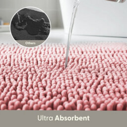 Keplin Non-Slip Microfibre Bath & Toilet Mat 40Cm X 60Cm, Pink - thumbnail 4