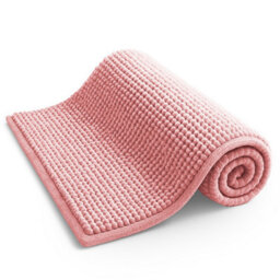Keplin Non-Slip Microfibre Bath & Toilet Mat 40Cm X 60Cm, Pink - thumbnail 1