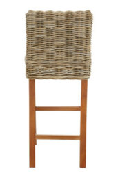 Orsina Natural Rattan Bar Chair, Bar Stool For Kitchen, Bar Area, Breakfast Stool For Home Bar, Wooden Frame - thumbnail 2