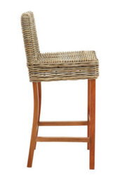 Orsina Natural Rattan Bar Chair, Bar Stool For Kitchen, Bar Area, Breakfast Stool For Home Bar, Wooden Frame - thumbnail 3