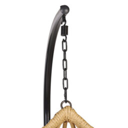 Beliani Hanging Chair With Stand Arsita Pe Rattan Natural - thumbnail 8