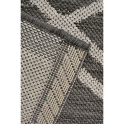 Melrose Eden Silver Diamond Design Pile Height 3mm Indoor Outdoor Large Area Rug - 160/230Cm - thumbnail 3