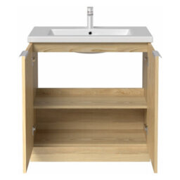 Affine Bathroom Vanity Unit Basin Sink Free Standing 800mm Door Cabinet Storage Wood - thumbnail 6