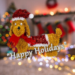 Christmas Decoration Tinsel Sausage Dog X 1 25Cm X 11Cm Dog 25Cm - thumbnail 4