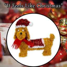 Christmas Decoration Tinsel Sausage Dog X 1 25Cm X 11Cm Dog 25Cm - thumbnail 7