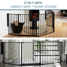 Babydan Olaf Xx Wide Wall Mounted Safety Gate 90 - 278Cm Room Divider, Fire Guard & Play Pen Black - thumbnail 3
