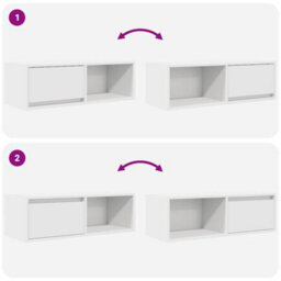 Berkfield Tv Cabinet White 80X31X25.5 Cm Engineered Wood - thumbnail 9