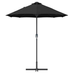 Berkfield Modern Garden Parasol Black Powder-Coated Steel - thumbnail 6