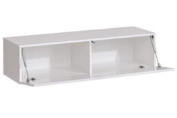 Arte Switch Rtv2 White Tv Cabinet 120Cm - Compact Gloss Media Unit With Push-Open Storage - thumbnail 2
