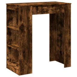 Berkfield Bar Table With Racks Smoked Oak 95X47X103.5 Cm Engineered Wood - thumbnail 2