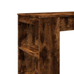Berkfield Bar Table With Racks Smoked Oak 95X47X103.5 Cm Engineered Wood - thumbnail 7