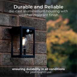 Luceco Filament Solar Wall Light Lantern & Pir Ip54 220Lm 3000K Black - thumbnail 5