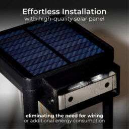 Luceco Filament Solar Wall Light Lantern & Pir Ip54 220Lm 3000K Black - thumbnail 6