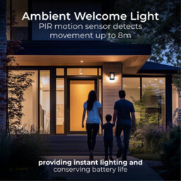 Luceco Filament Solar Wall Light Lantern & Pir Ip54 220Lm 3000K Black - thumbnail 7