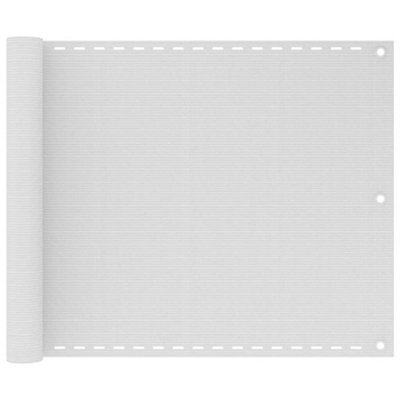 Berkfield Balcony Screen White 75X300 Cm Hdpe - image 1