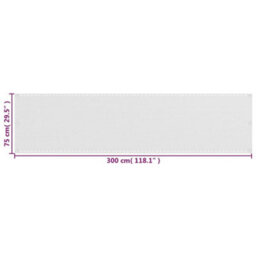 Berkfield Balcony Screen White 75X300 Cm Hdpe - thumbnail 5