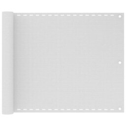 Berkfield Balcony Screen White 75X300 Cm Hdpe - thumbnail 1