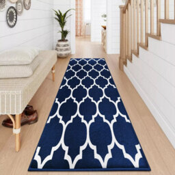 Ameha Modern Ava Navy Printed Rug Luxury Extra Large Area Entrance Runner Kitchen Floor Rugs, 80X300 Cm - thumbnail 6