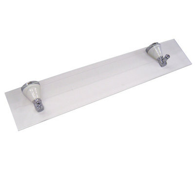 Iflo Windsor Traditional Wall Mounted Bathroom Glass Shelf