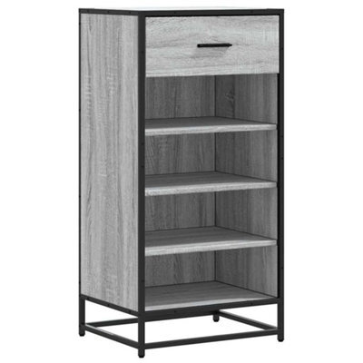 Berkfield Elegant Shoe Rack Grey Sonoma 48X38X97.5 Cm Engineered Wood