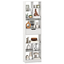 Costway Bookcase With Drawer 180Cm Tall Freestanding Storage Organizer With 10 Cubes - thumbnail 1