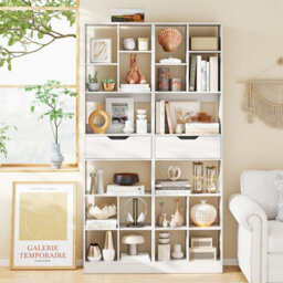 Costway Bookcase With Drawer 180Cm Tall Freestanding Storage Organizer With 10 Cubes - thumbnail 5