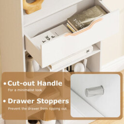 Costway Bookcase With Drawer 180Cm Tall Freestanding Storage Organizer With 10 Cubes - thumbnail 9