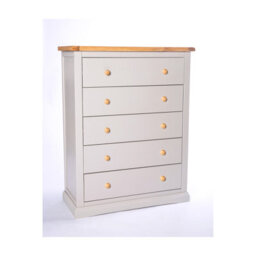 Cabinet Bits Loreo 5 Drawer Chest Of Drawers Wood Knob - thumbnail 2