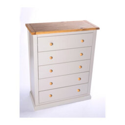 Cabinet Bits Loreo 5 Drawer Chest Of Drawers Wood Knob - thumbnail 3