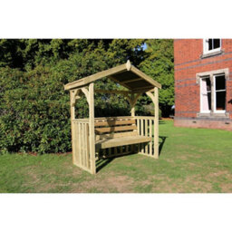 Churnet Valley Garden Furniture Ltd Anastasia 3 Seat Garden Arbour - L90 X W170 X H190 Cm - Minimal Assembly Required - Set Of Waterproof Cushions Included - thumbnail 1