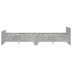 Berkfield Bed Frame With Headboard And Footboard Concrete Grey 150X200 Cm - thumbnail 5