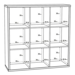 Furniture To Go Mauro 3X3 Storage Unit In Matt White - thumbnail 9