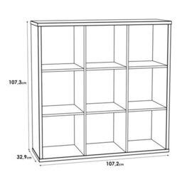 Furniture To Go Mauro 3X3 Storage Unit In Matt White - thumbnail 8