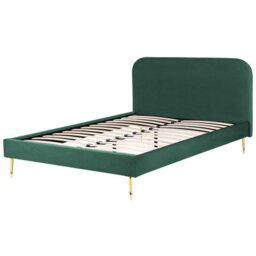 Beliani Bed Velvet Flayat 160 X 200 Cm (Eu King Size) Emerald Green - thumbnail 5