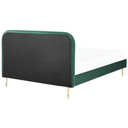 Beliani Bed Velvet Flayat 160 X 200 Cm (Eu King Size) Emerald Green - thumbnail 6