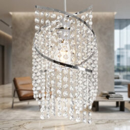 Spiral Droplet Led Ceiling Light Shade Modern Crystal Acrylic Pendant - thumbnail 2